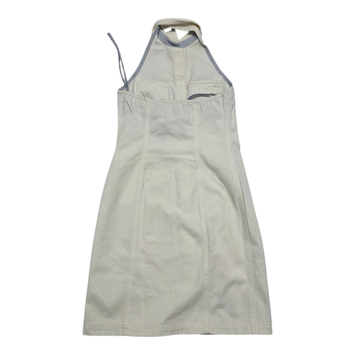 Vestido Tommy Hilfiger Blanco Camisero Halter Original talla 0