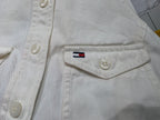 Vestido Tommy Hilfiger Blanco Camisero Halter Original talla 0