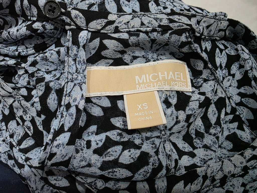 Blusa Michael Michael Kors Floral azul Manga Larga XS