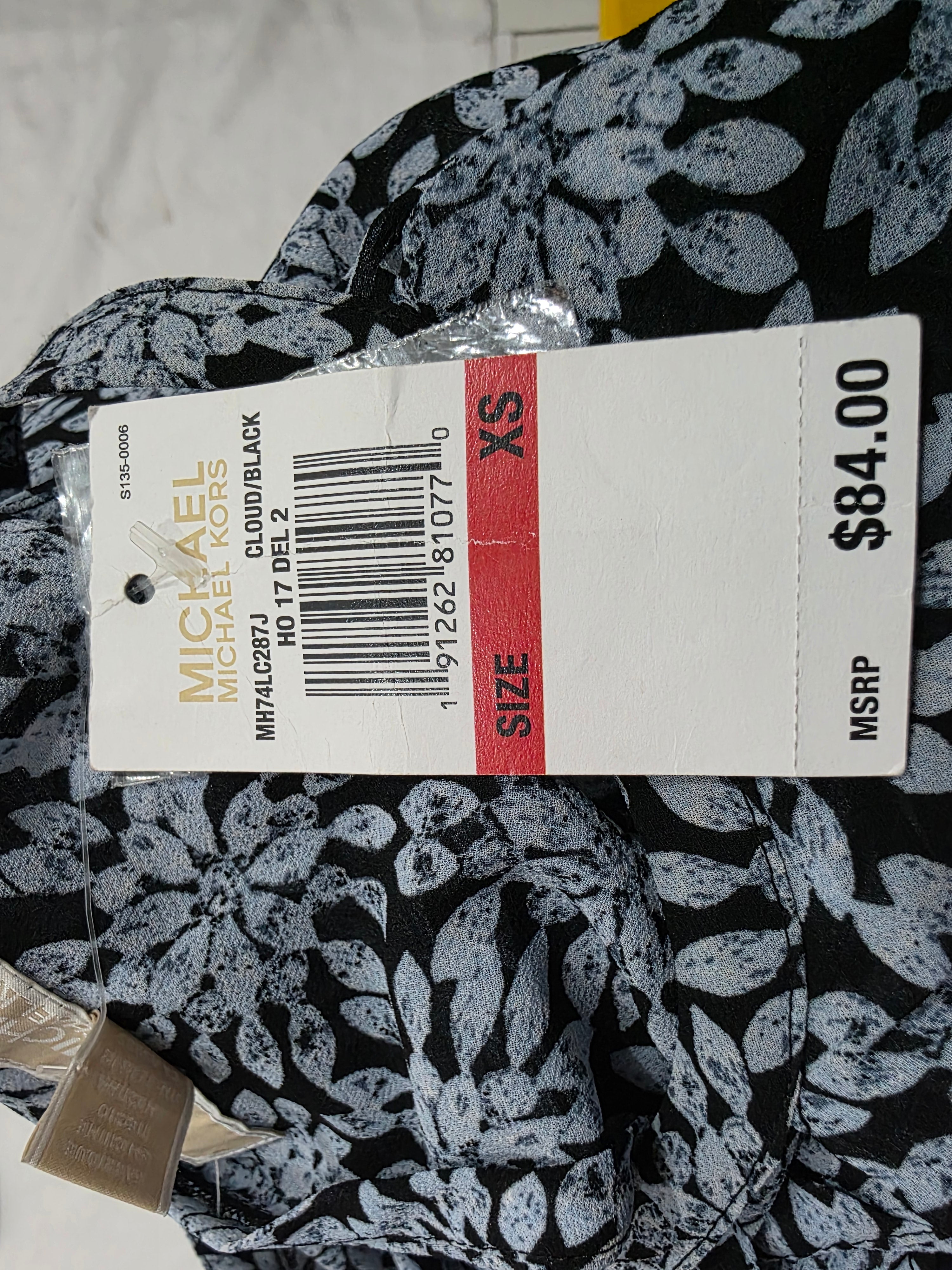 Blusa Michael Michael Kors Floral azul Manga Larga XS