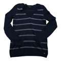 Sueter Tommy Hilfiger de Mujer extra chico azul con lineas plateada