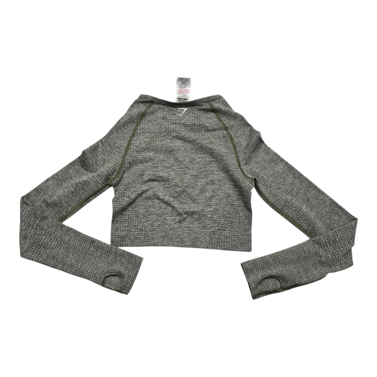 Playera GymShark verde jaspeado Crop Top