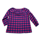 Blusa Vineyard Vines rosa con azul a cuadros Extra Chica
