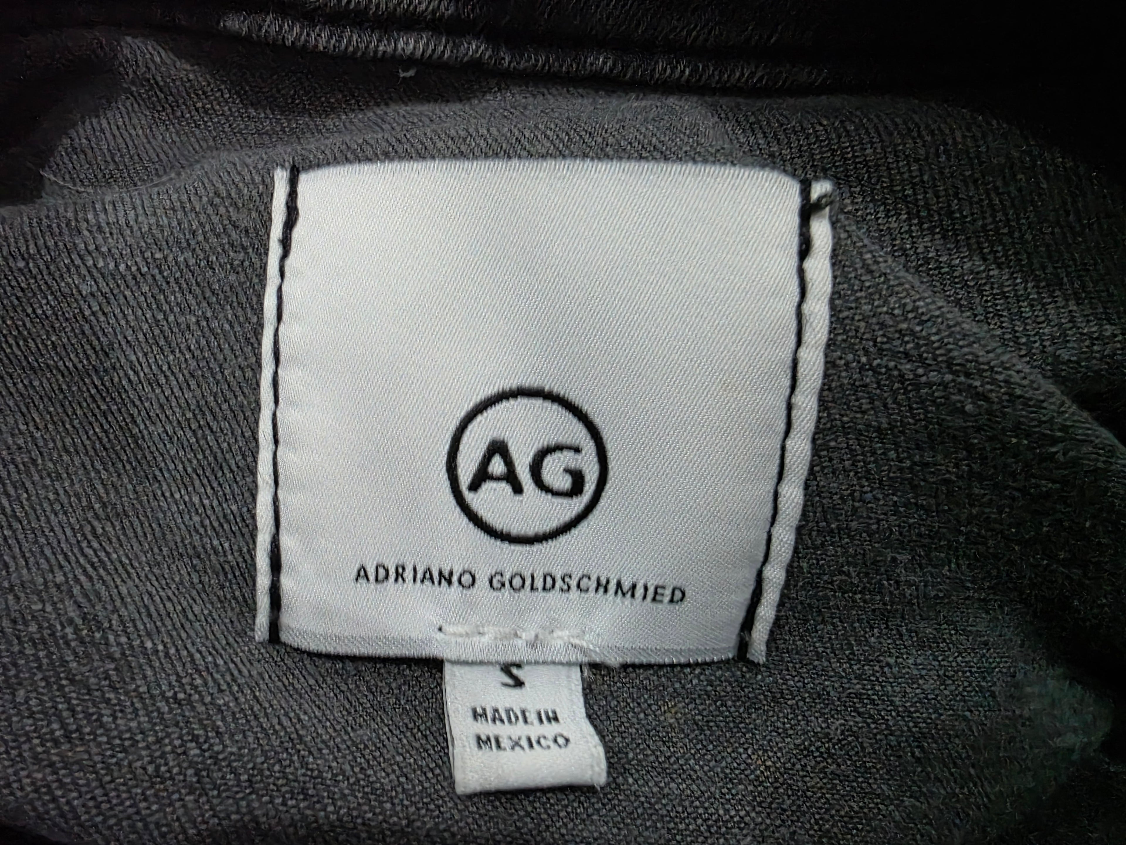Chamarra de mezclilla talla Chica Adriano Goldschmied color gris oscuro