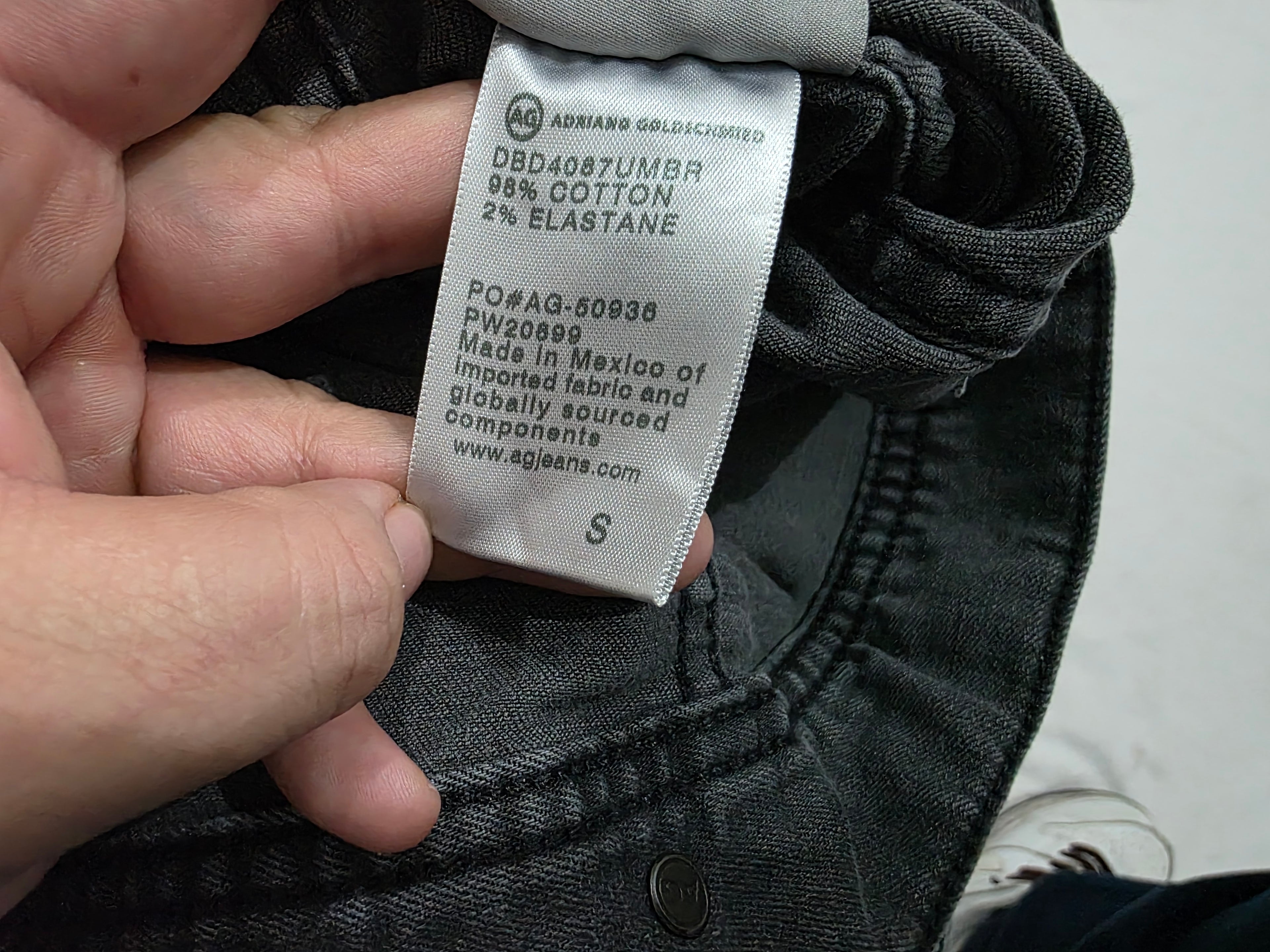 Chamarra de mezclilla talla Chica Adriano Goldschmied color gris oscuro