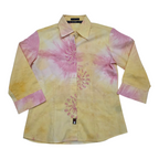 Camisa Tommy Hilfiger amarilla/rosa de Mujer manga 3/4