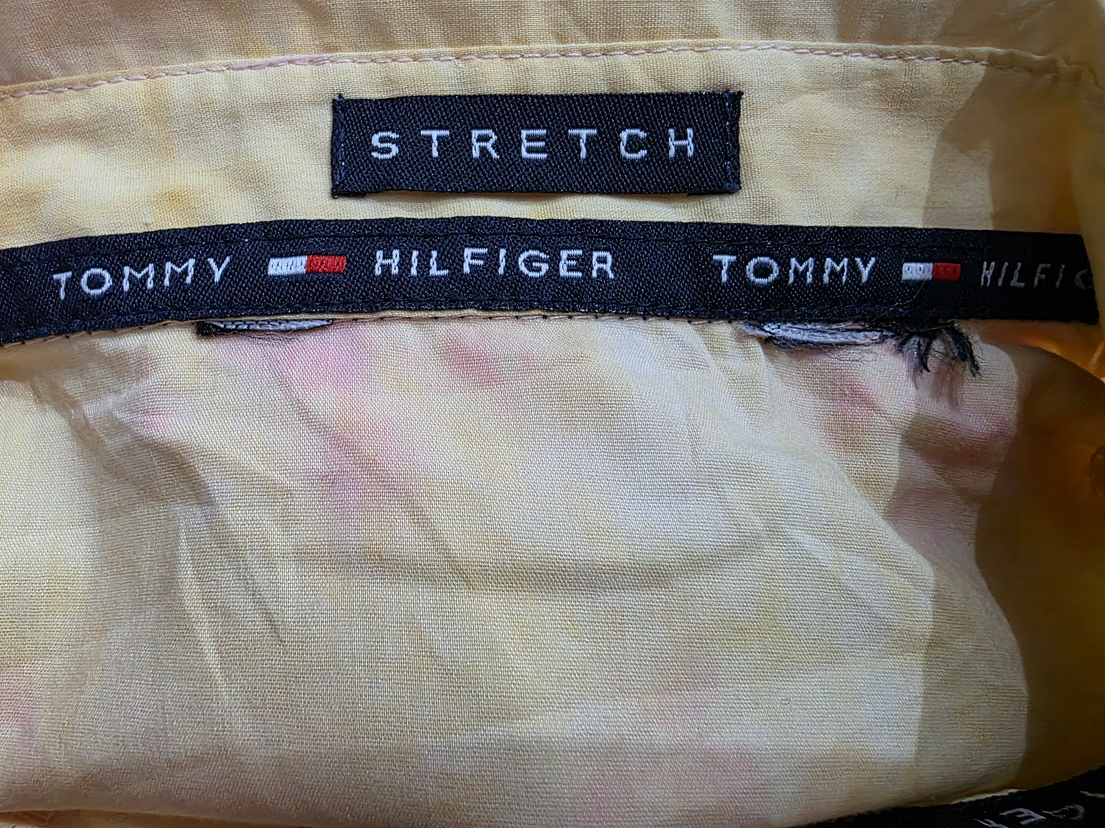 Camisa Tommy Hilfiger amarilla/rosa de Mujer manga 3/4