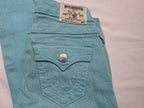 Pantalon True Religion De Mujer talla 27 Skinny azul menta