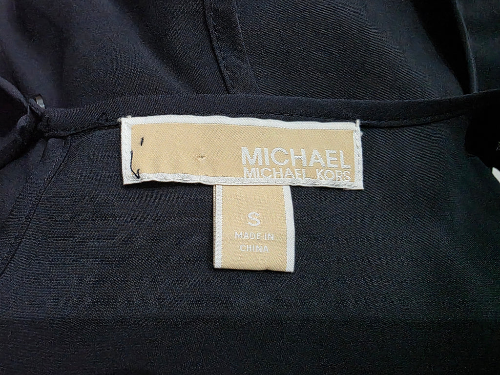 Blusa Michael Kors azul profundo espalda descubierta