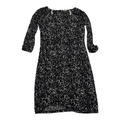 Michael Kors Vestido Negro Print Blanco Manga 3/4 talla Chica