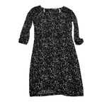 Michael Kors Vestido Negro Print Blanco Manga 3/4 talla Chica