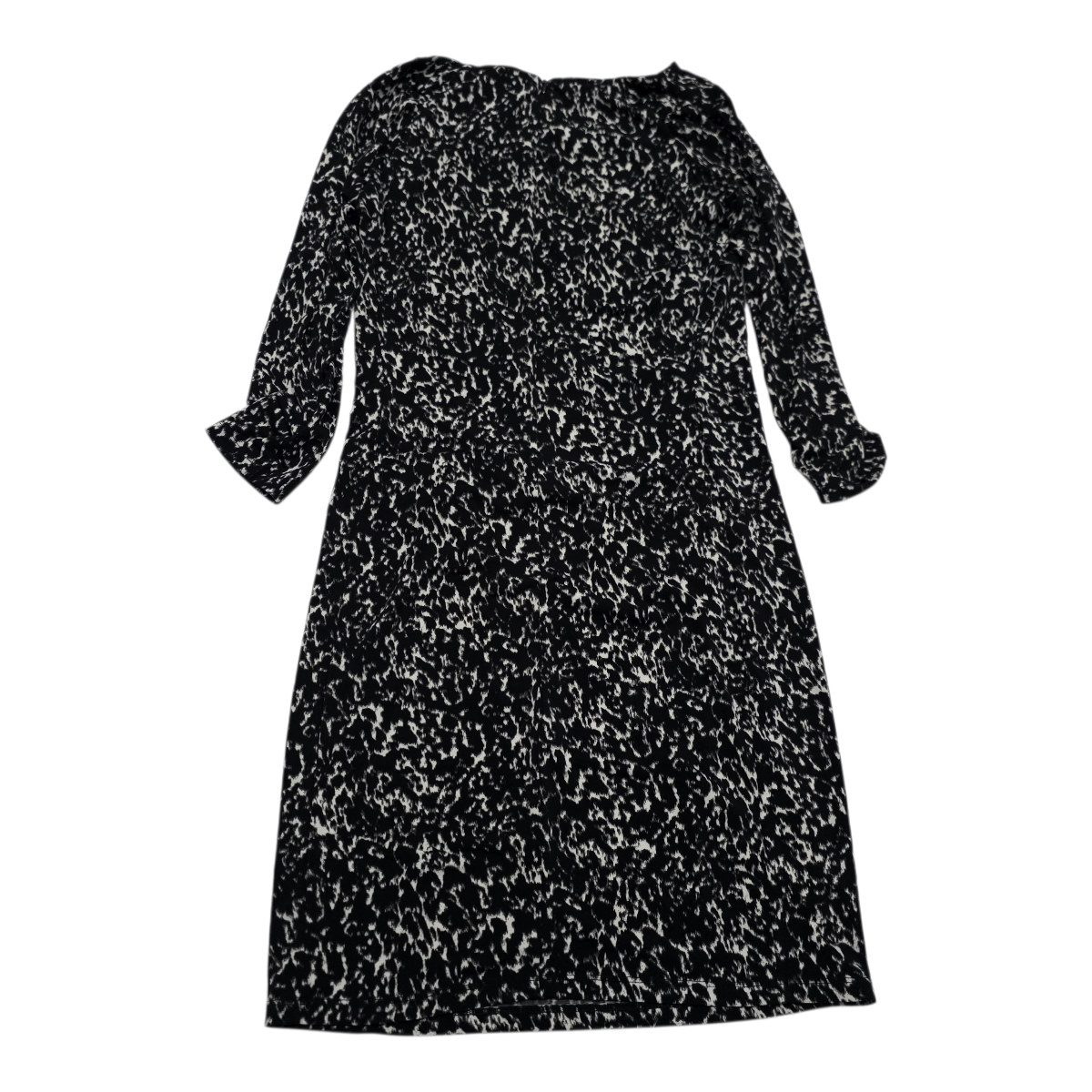 Michael Kors Vestido Negro Print Blanco Manga 3/4 talla Chica
