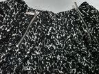 Michael Kors Vestido Negro Print Blanco Manga 3/4 talla Chica