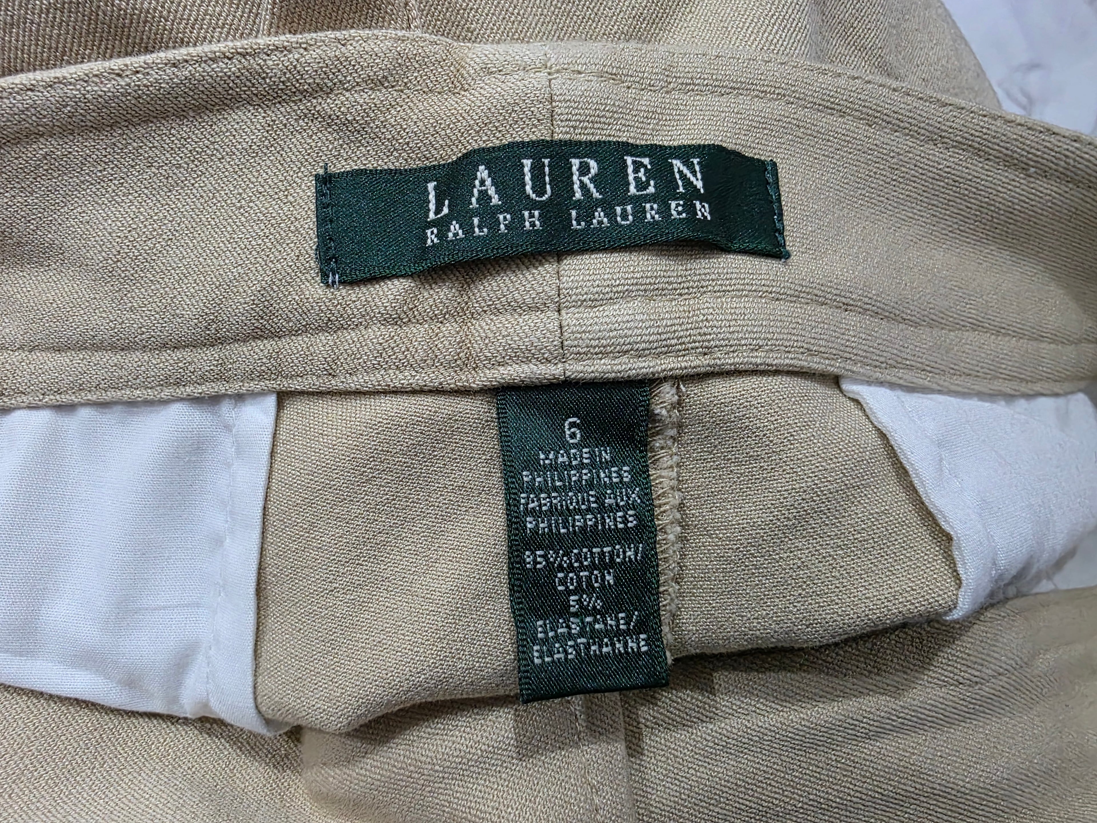 Pantalon corto Ralph Lauren de Mujer talla 6 color cafe claro