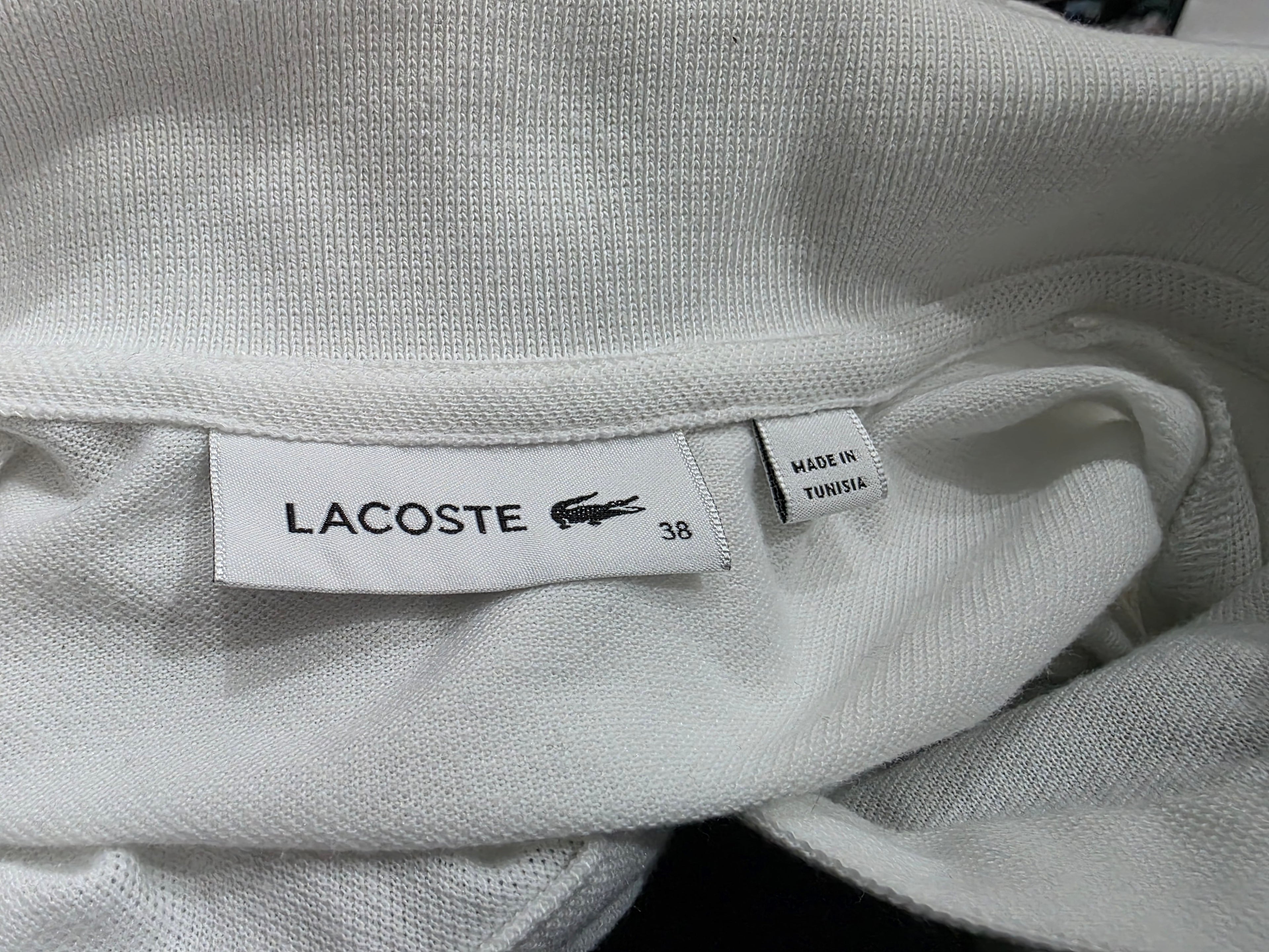 Playera Lacoste de Mujer Talla 38 color blanca