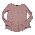 Blusa Ralph Lauren de Lino rayada color coral manga larga