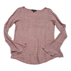 Blusa Ralph Lauren de Lino rayada color coral manga larga