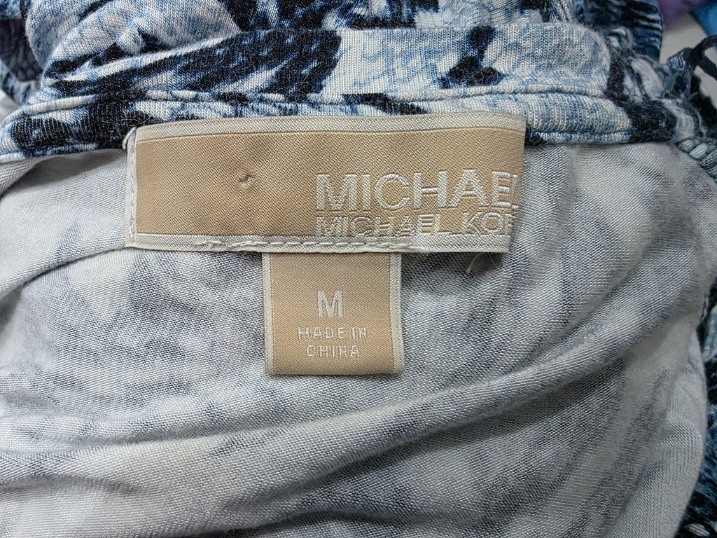 Blusa Michael Kors Manga corta con figuras azules de Mujer