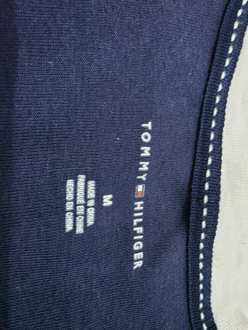 Playera Sleepwear Tommy Hilfiger de Mujer azul con blanco