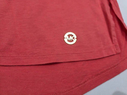 Blusa Michael Kors de Mujer hombros descubiertos manga corta color coral Mediana