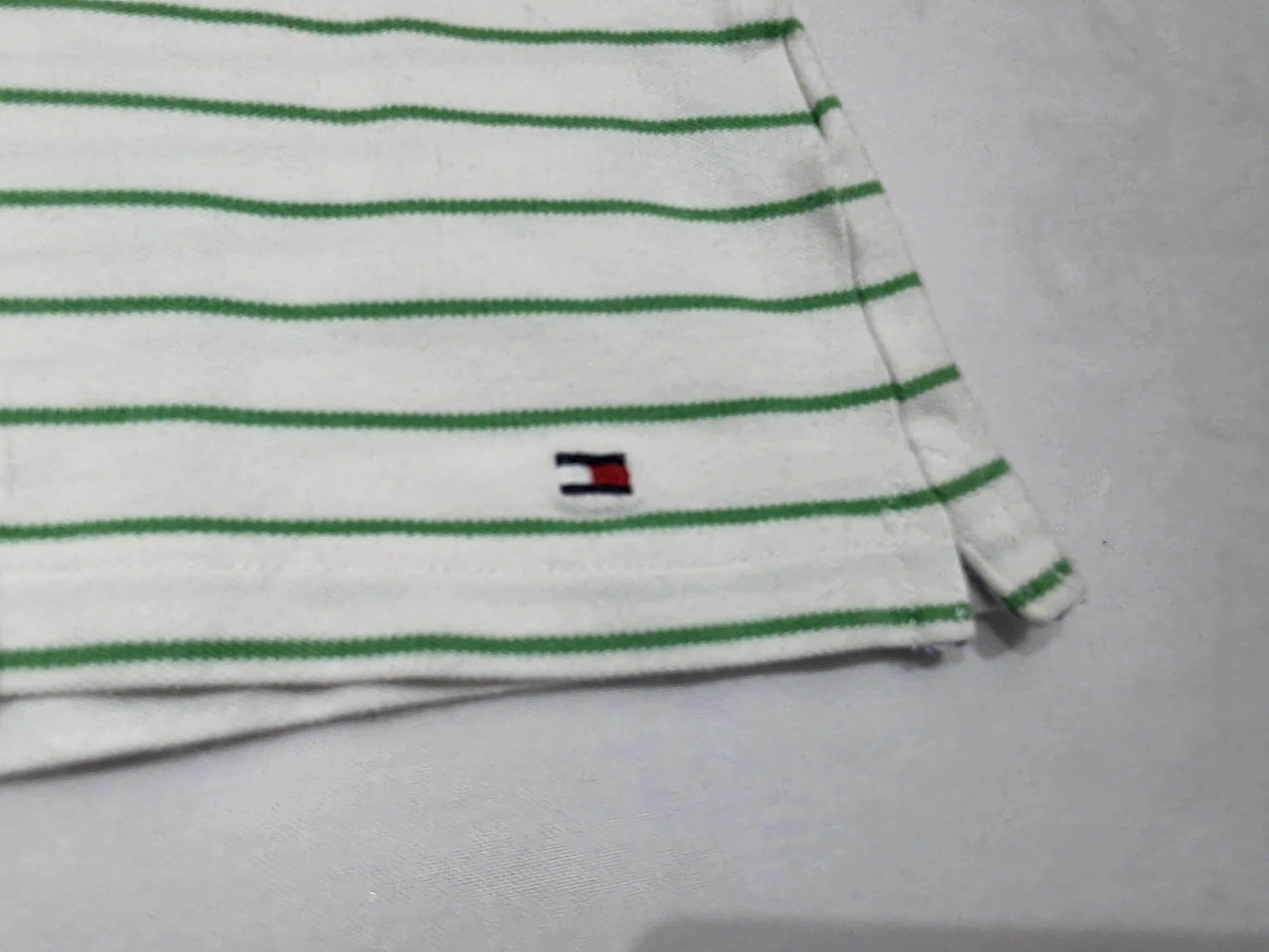 Playera Tommy Hilfiger de Mujer color verde rayada