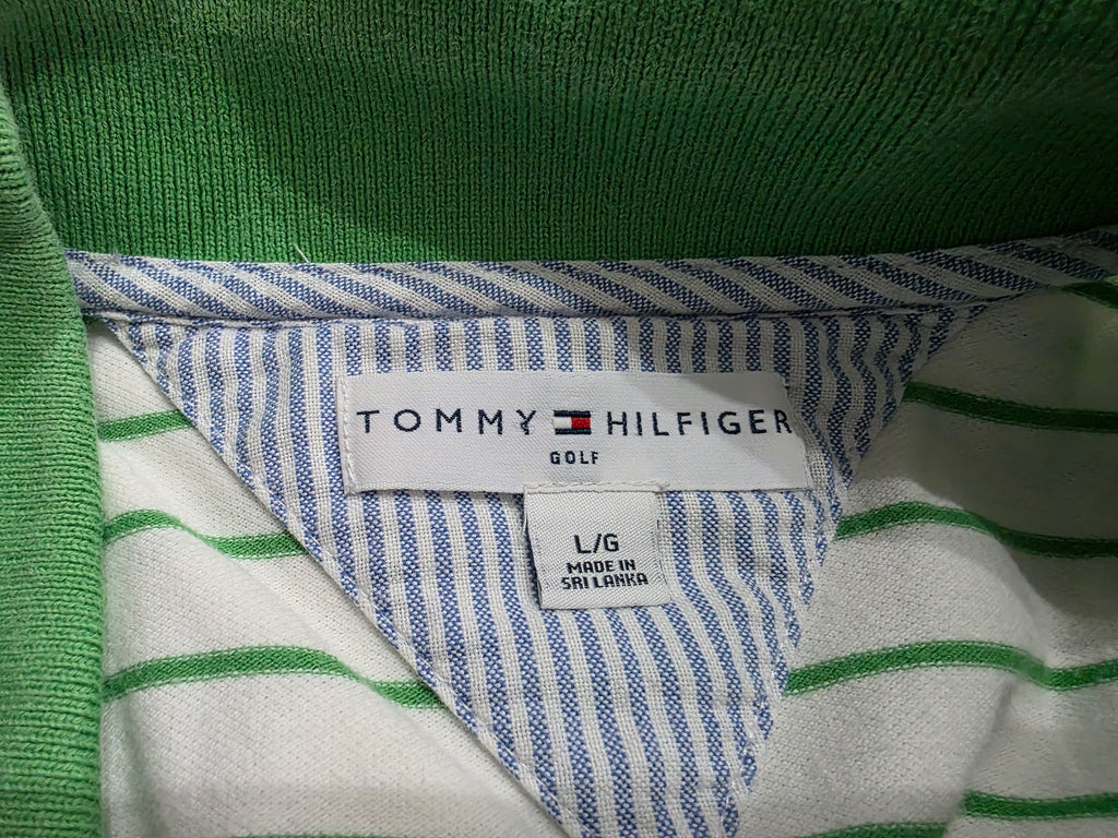 Playera Tommy Hilfiger de Mujer color verde rayada