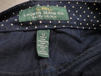 Pantalon Ralph Lauren de Mujer talla 12 azul marino con lunares