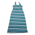 Maxi Vestido Columbia de Mujer Talla Grande omni wick  azul rayada