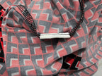 Blusa Michael Kors sin mangas negro/naranja cuadros con cordones