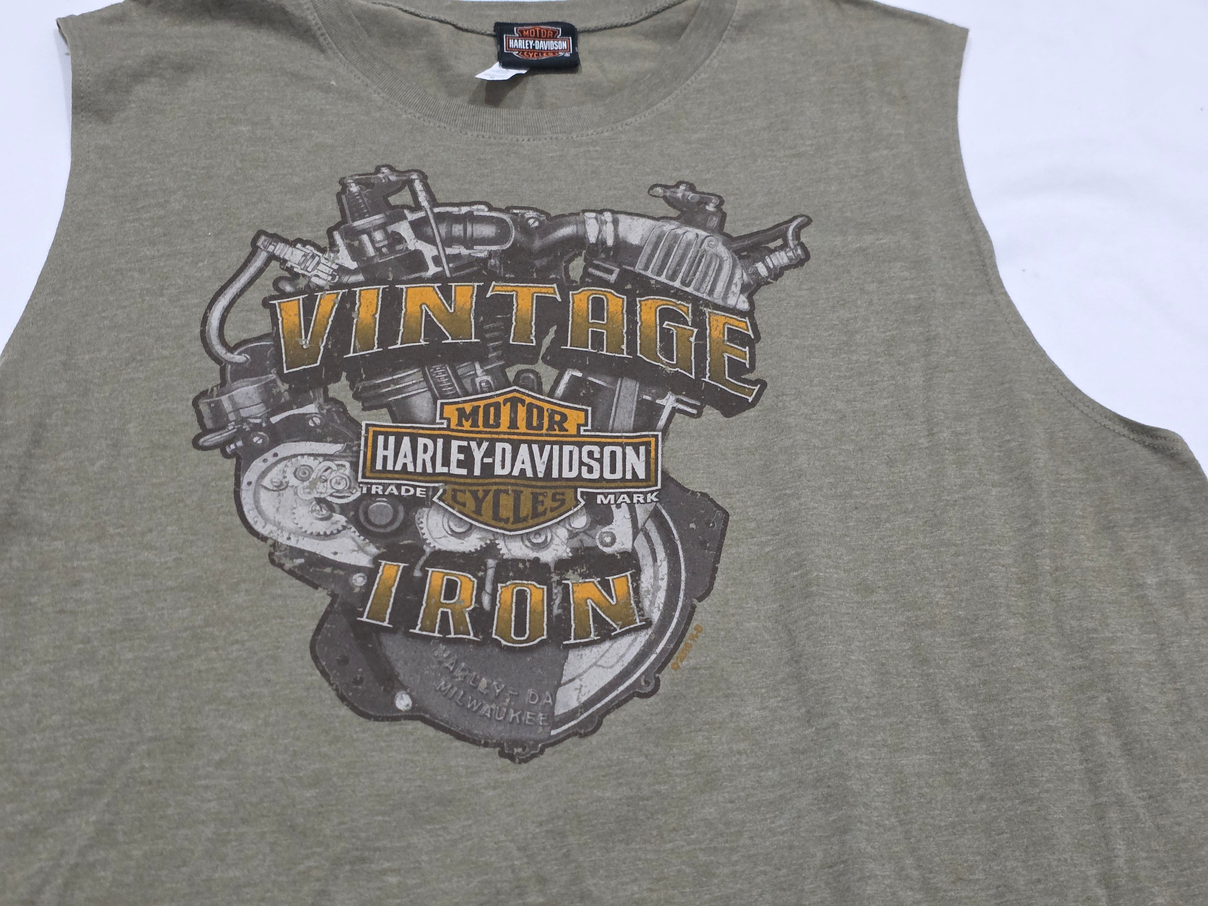 Playera Harley Davidson de Mujer Extra Grande verde opaco