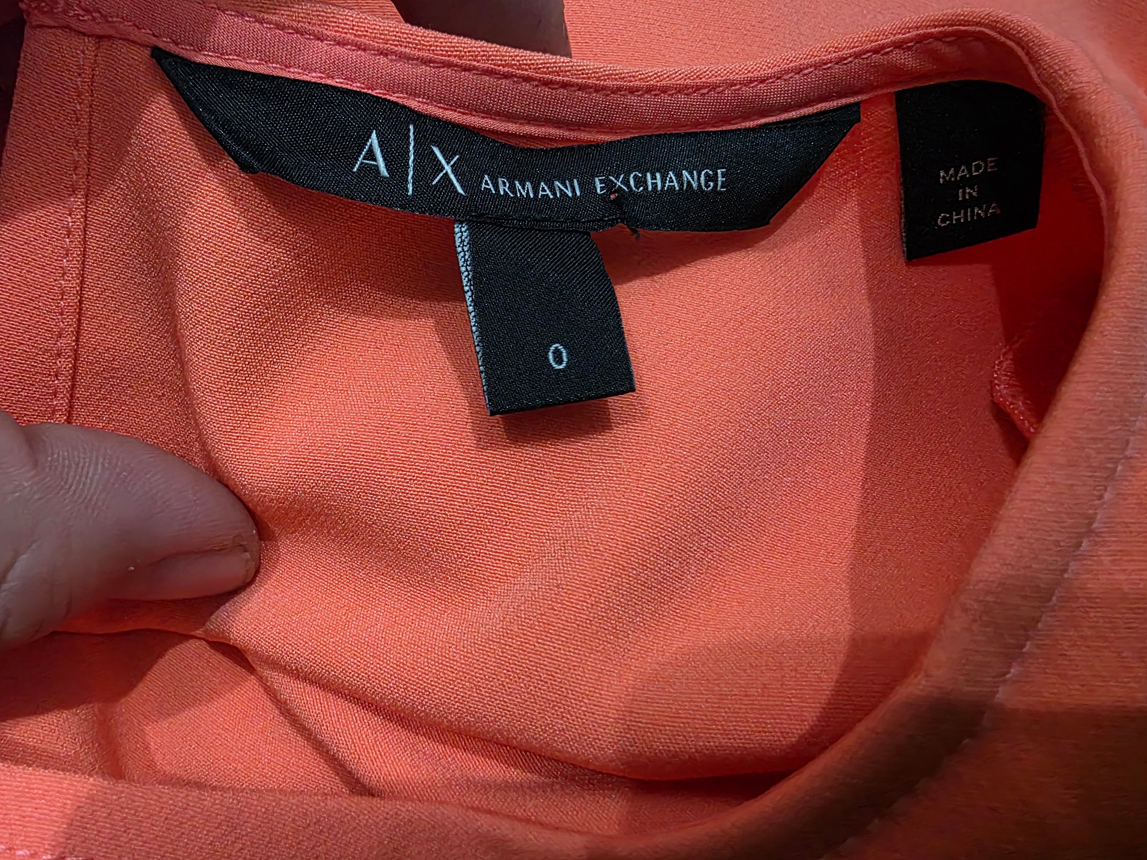 Vestido Armani Exchange de Mujer talla 0 manga amplia color naranja