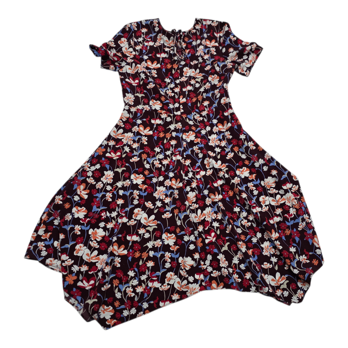 Vestido Tommy Hilfiger azul floreado de Mujer talla 6 manga corta