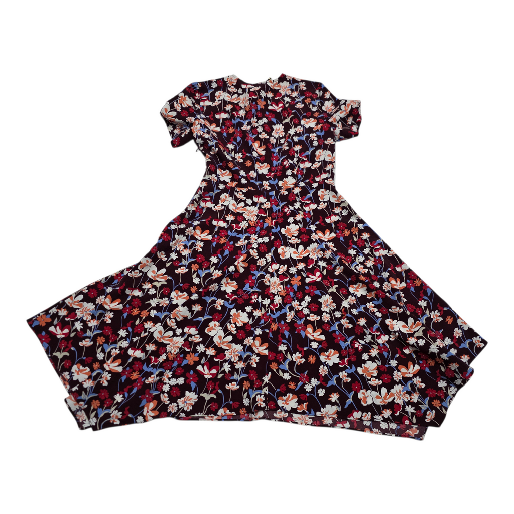 Vestido Tommy Hilfiger azul floreado de Mujer talla 6 manga corta