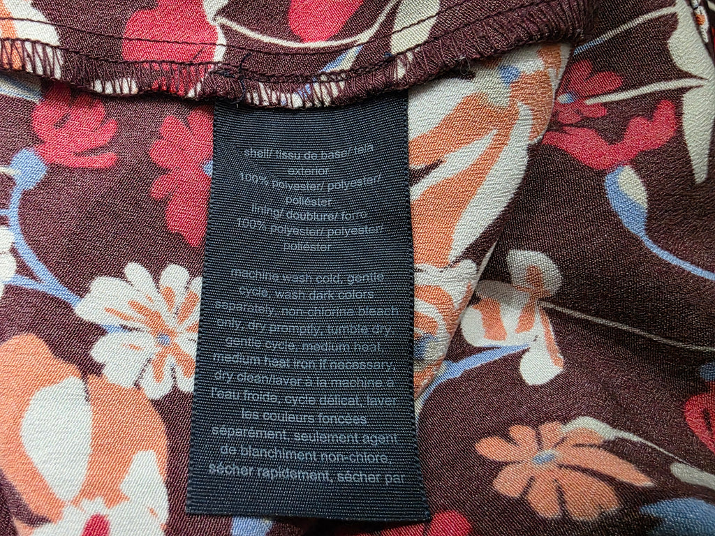 Vestido Tommy Hilfiger azul floreado de Mujer talla 6 manga corta