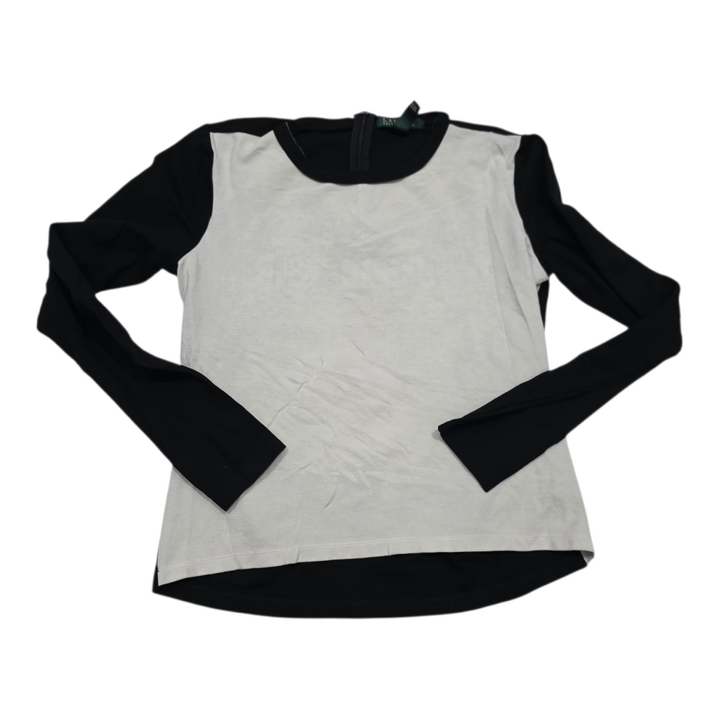 Blusa Ralph Lauren de viscose color negro/blanco manga larga de Mujer talla Chica