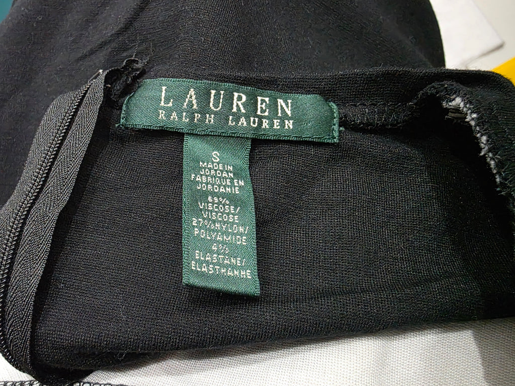 Blusa Ralph Lauren de viscose color negro/blanco manga larga de Mujer talla Chica
