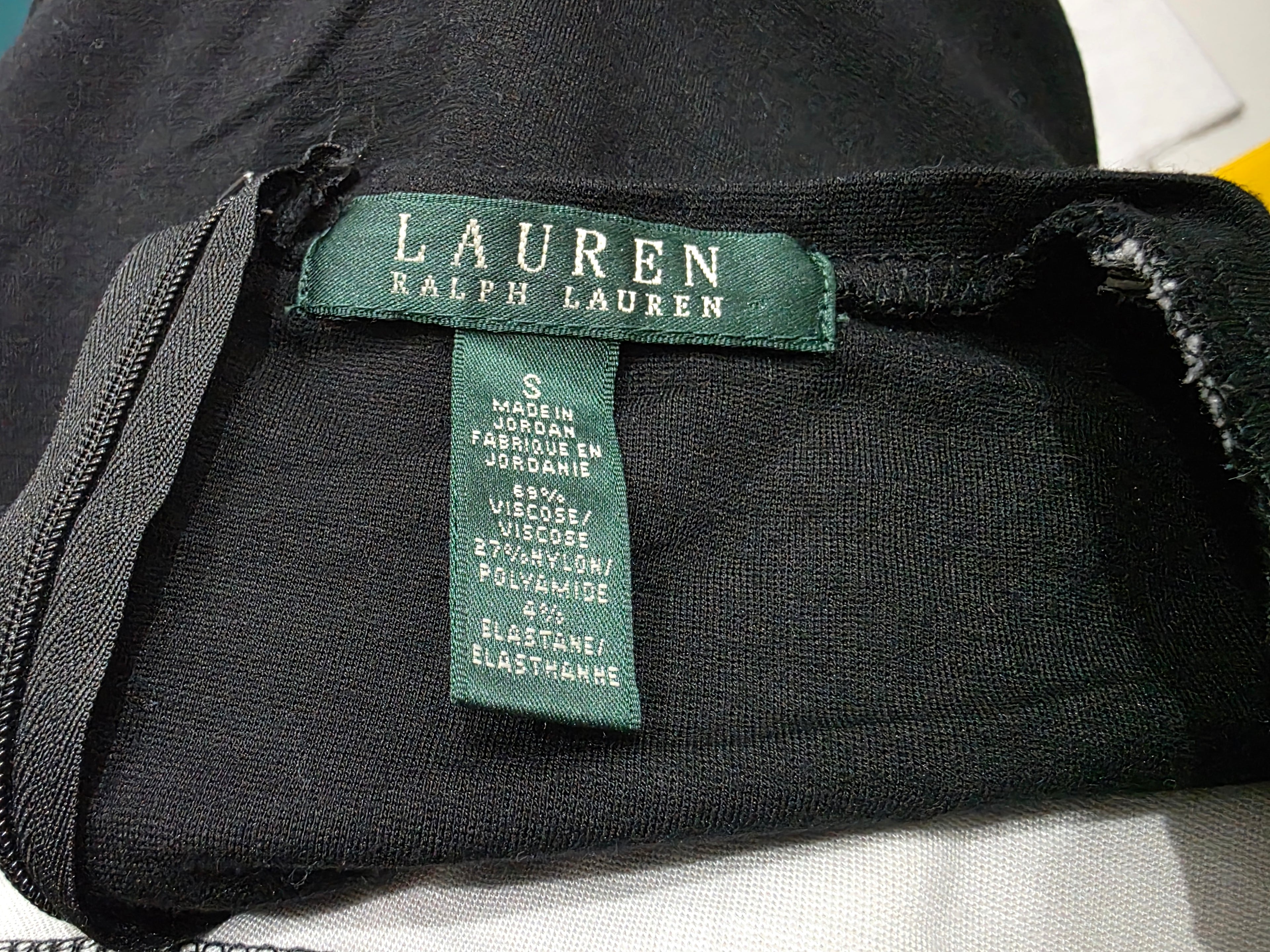 Blusa Ralph Lauren de viscose color negro/blanco manga larga de Mujer talla Chica