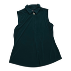 Blusa Tommy Hilfiger verde medio cierre talla Chica sin mangas