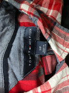 Camisa Tommy Hilfiger de Mujer roja cuadriculada manga larga talla Chica