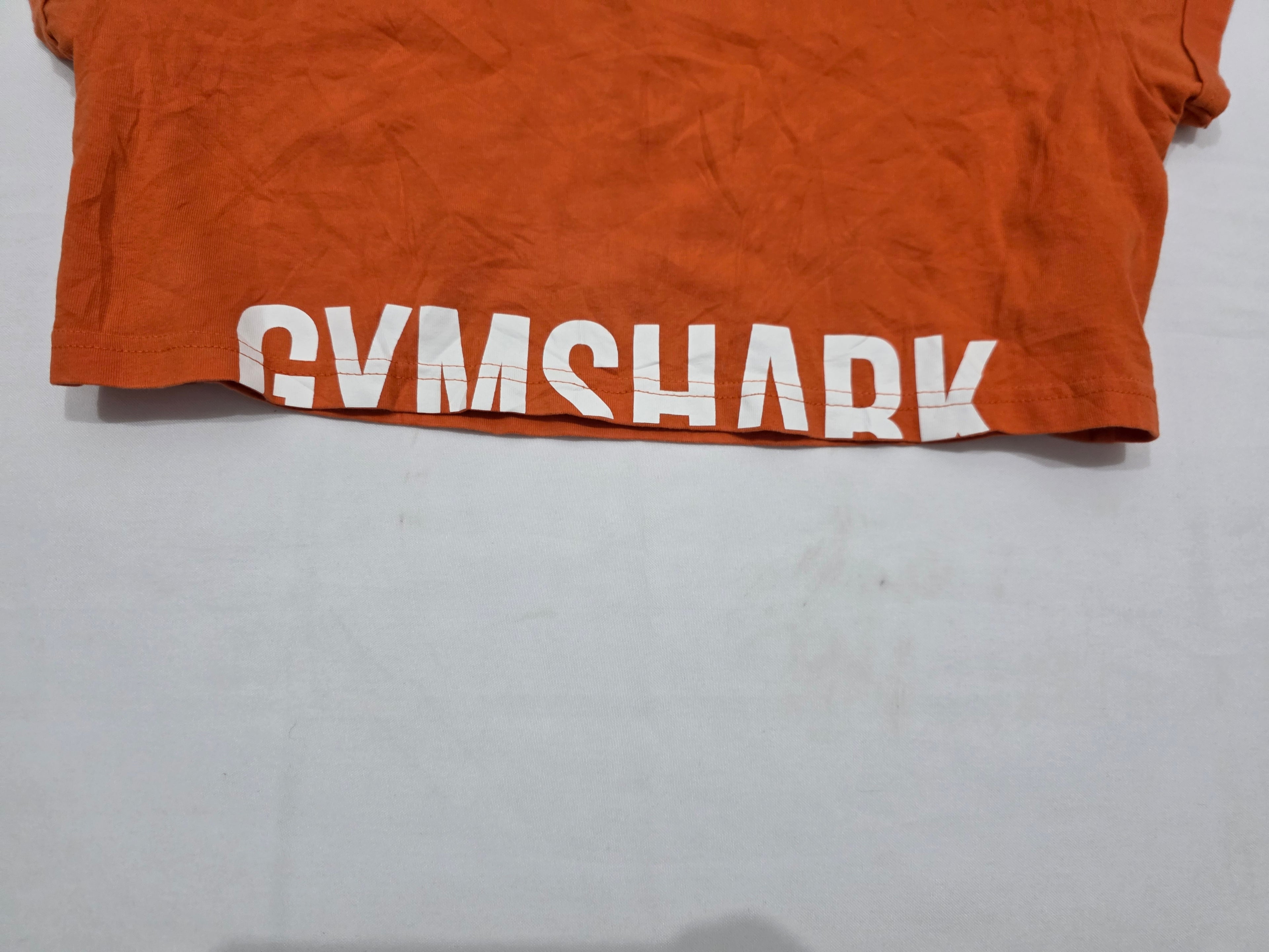 Playera corta GymShark de Mujer talla Chica color naranja manga corta