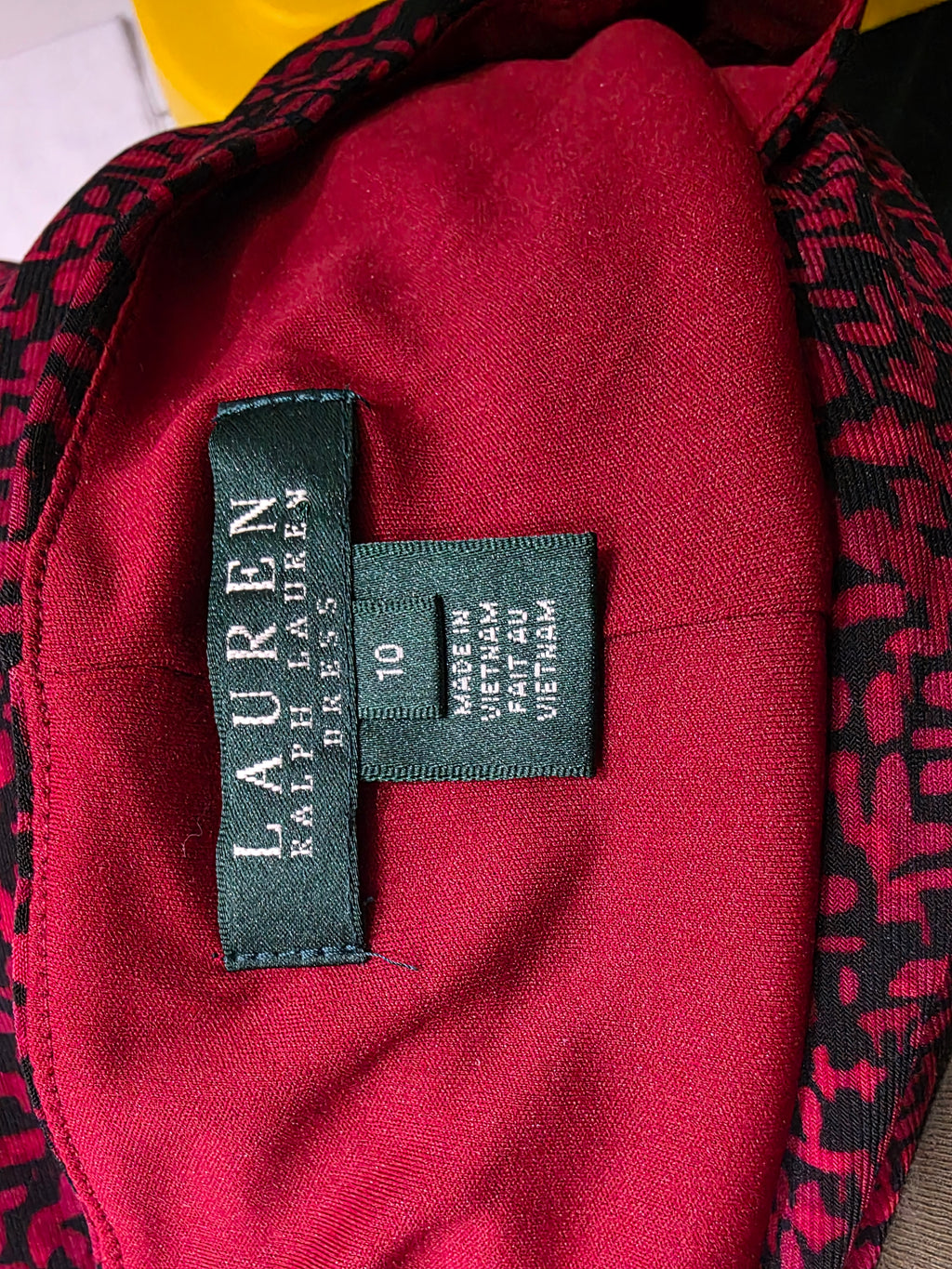 Vestido Ralph lauren de Mujer talla 10 color rojo manga larga