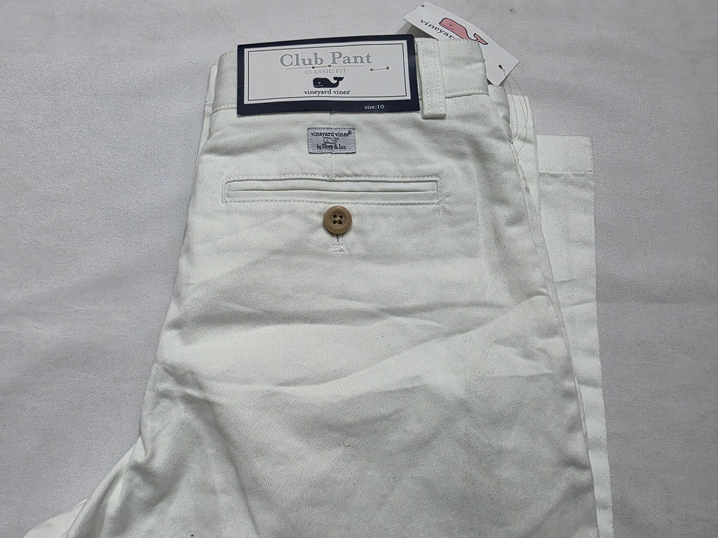Pantalon Vineyard Vines talla 10 de Mujer color blanco  recto