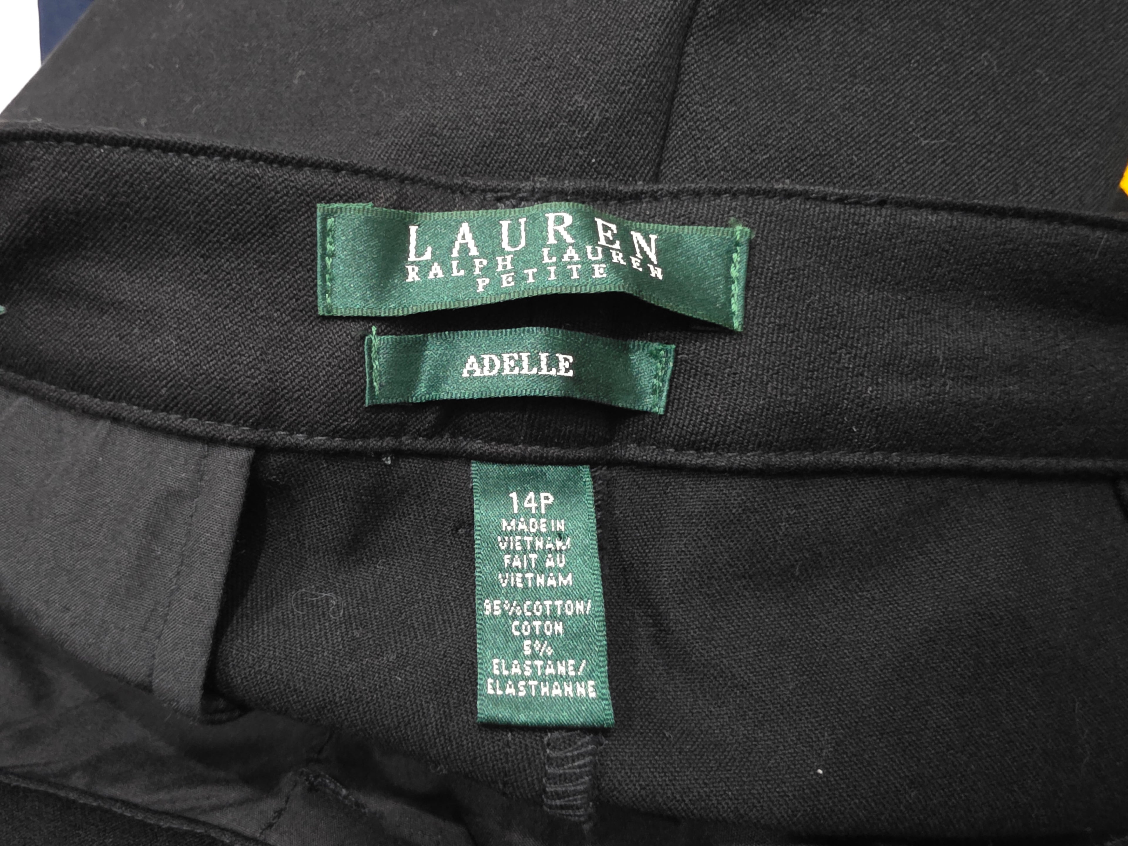 Pantalon Ralph Lauren  adele de Mujer talla 14 petite color negro de vestir