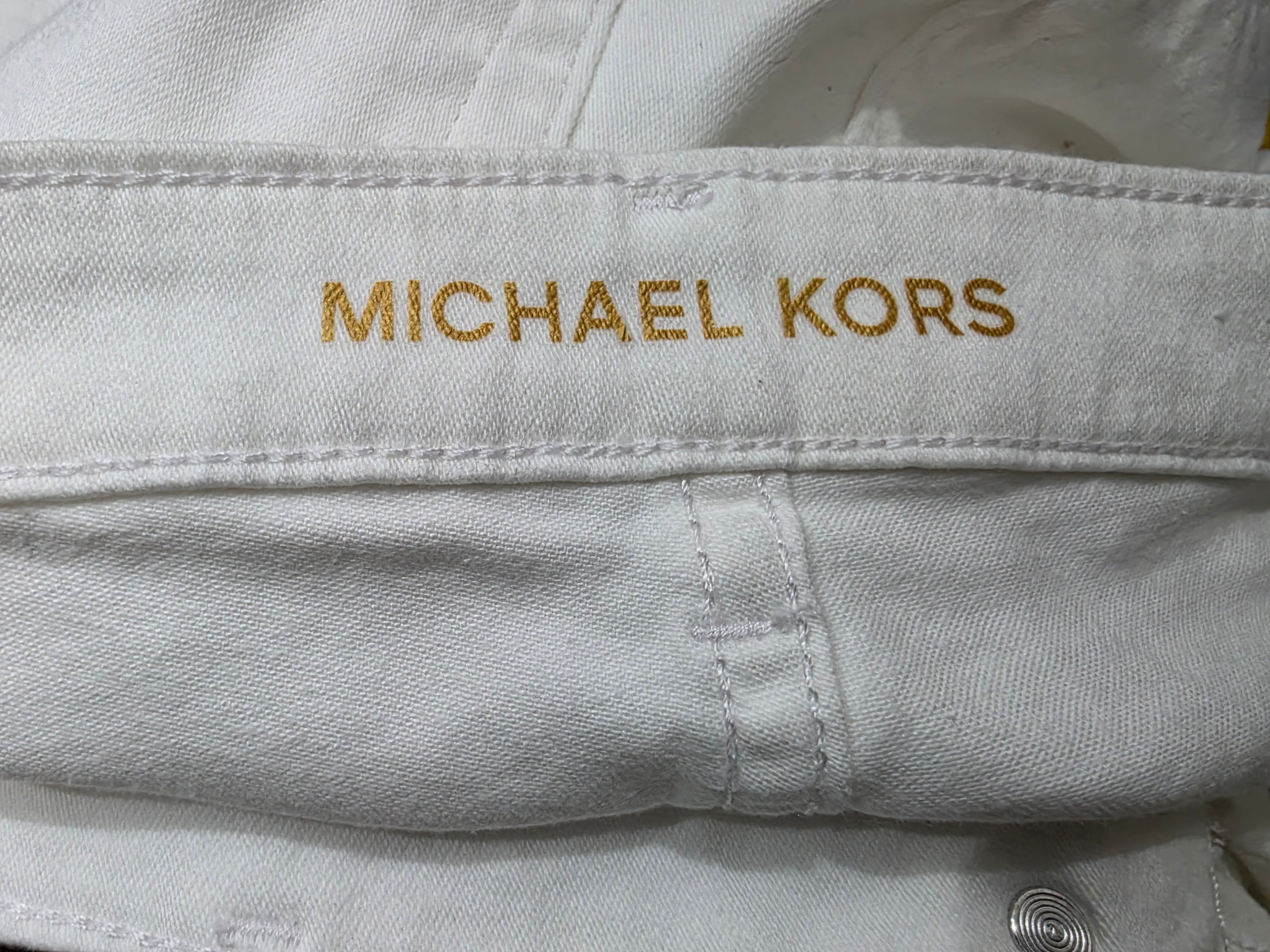 Pantalon Michael Kors talla 12 Izzy Skinny color blanco de Mujer