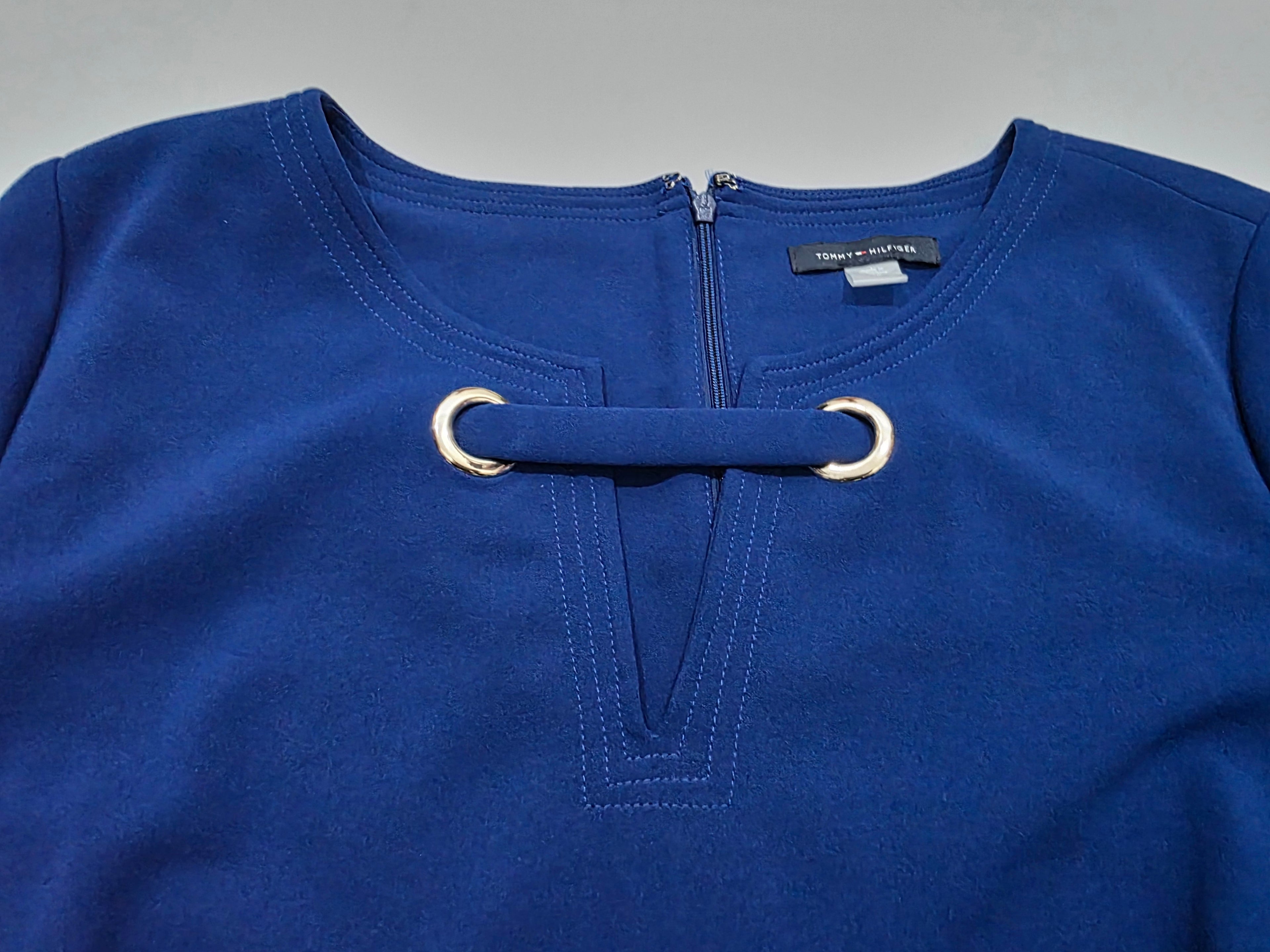Vestido Tommy Hilfiger de Mujer talla 14 azul celeste manga corta