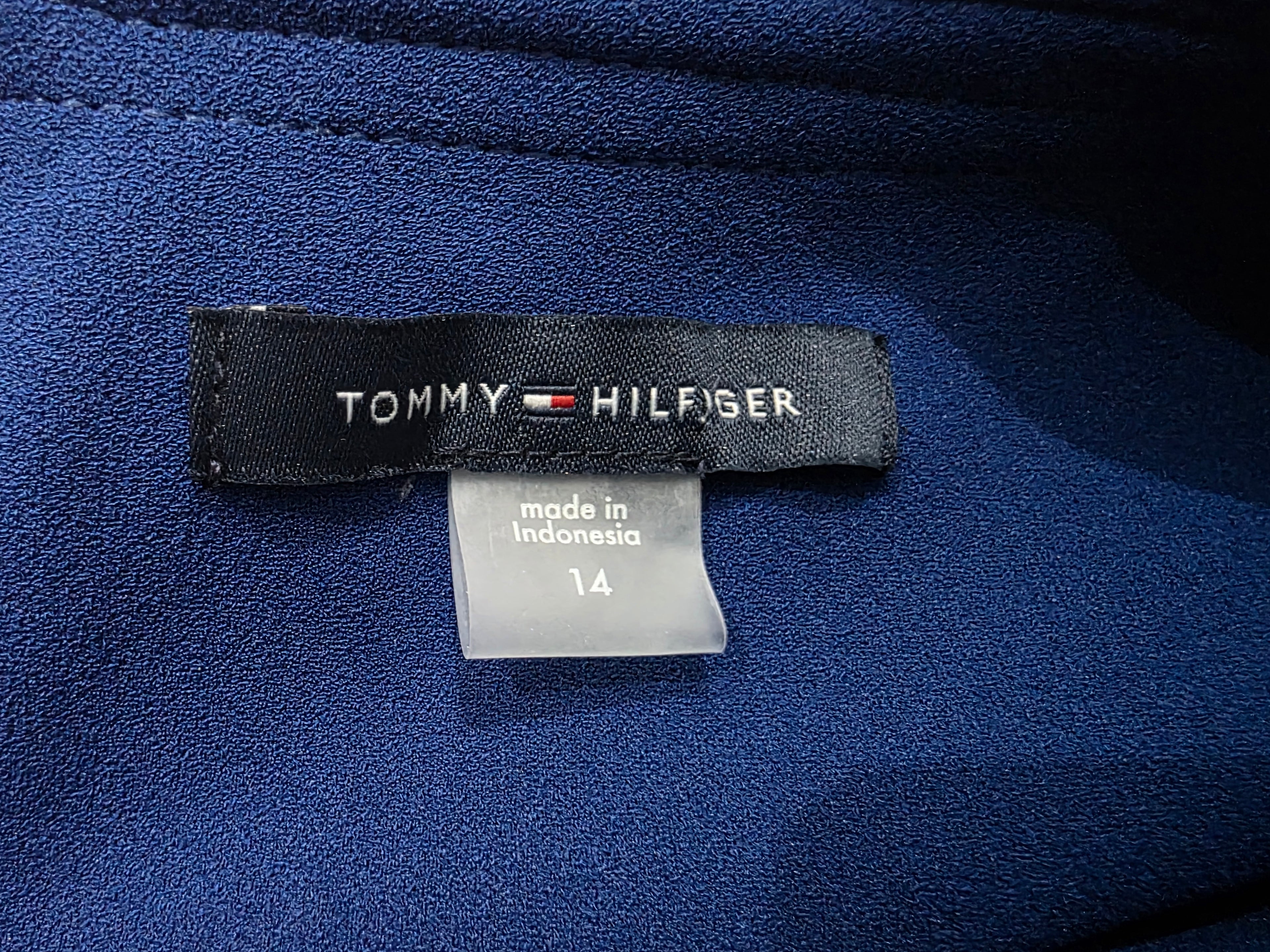Vestido Tommy Hilfiger de Mujer talla 14 azul celeste manga corta