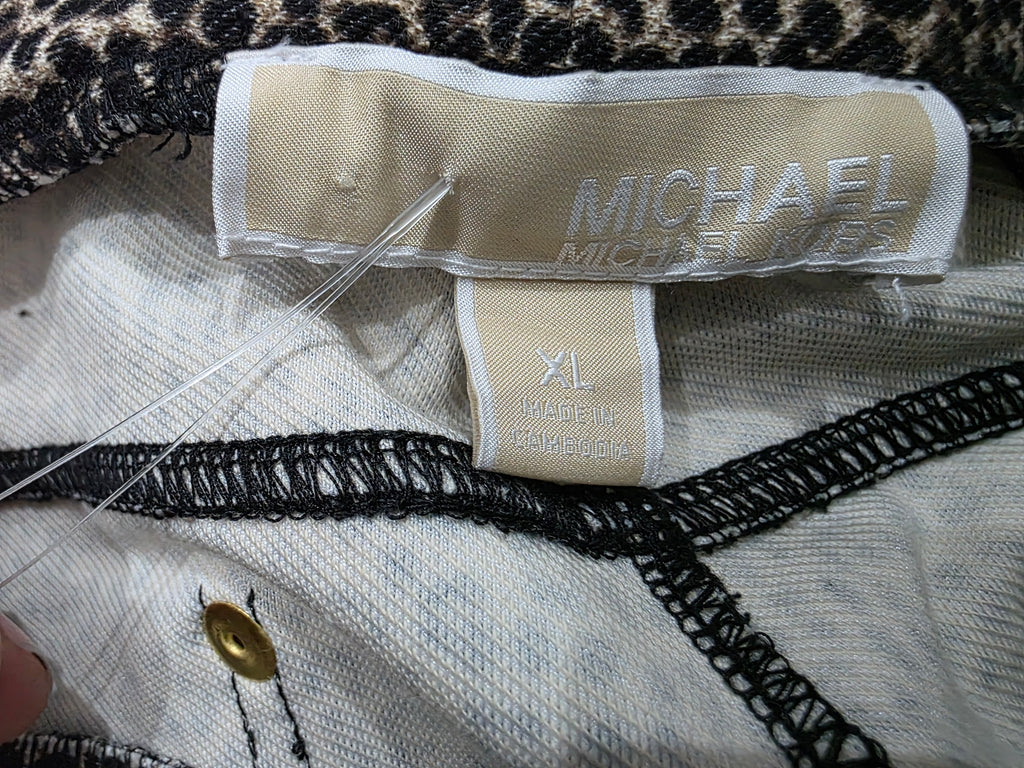 Legging Michael Kors de Mujer Extra Grande animal print cafe