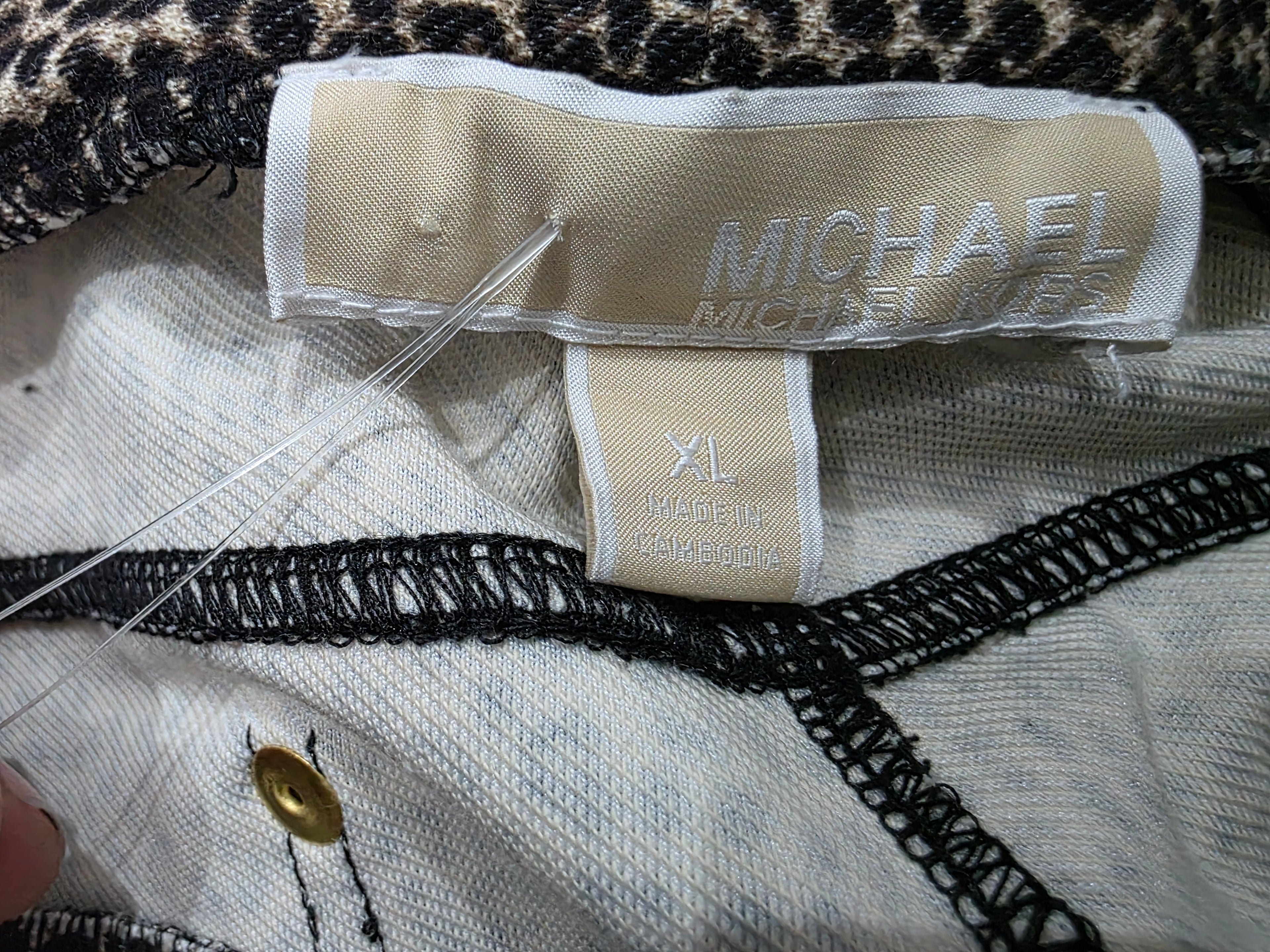 Legging Michael Kors de Mujer Extra Grande animal print cafe
