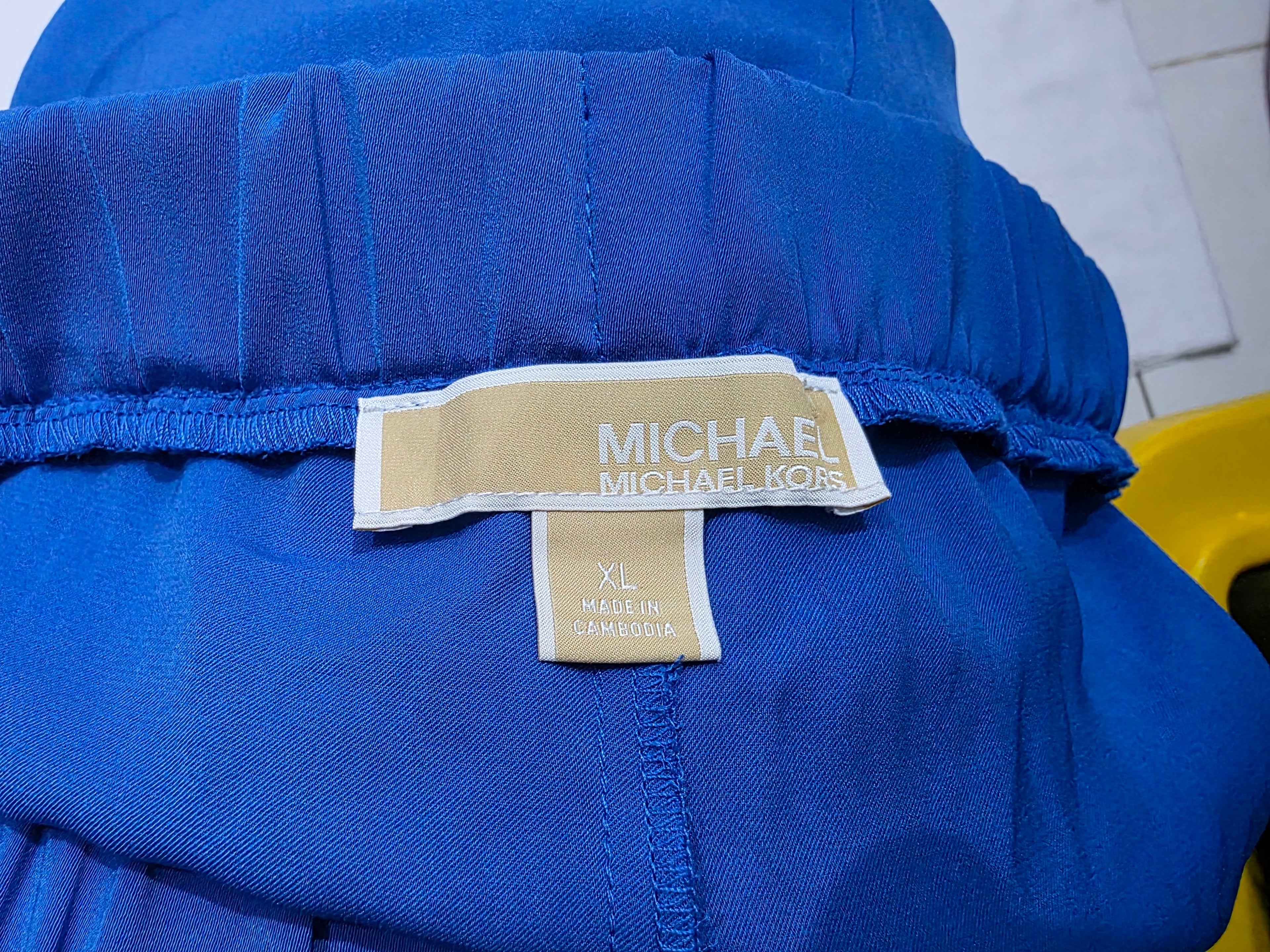 Pantalon Michael Kors amplio, color azul de Mujer Extra Grande