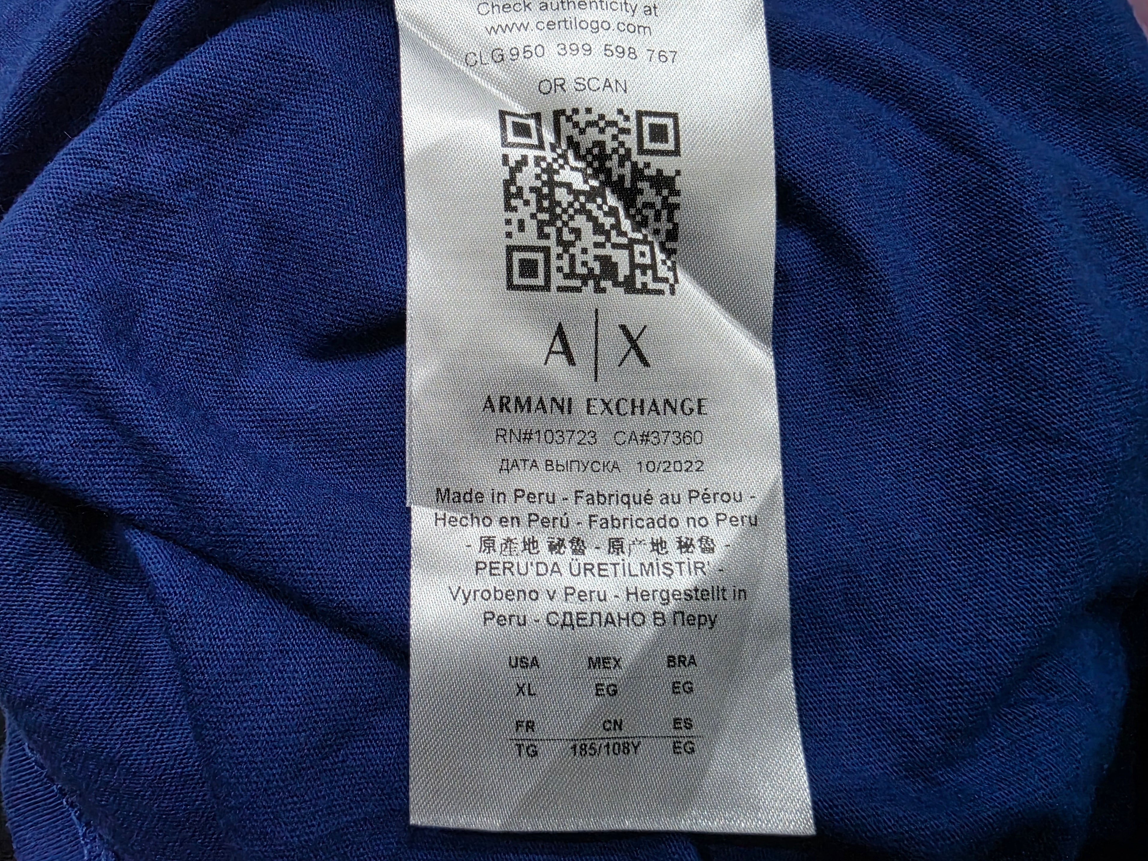 Playera Armani Exchange de Mujer Extra Grande